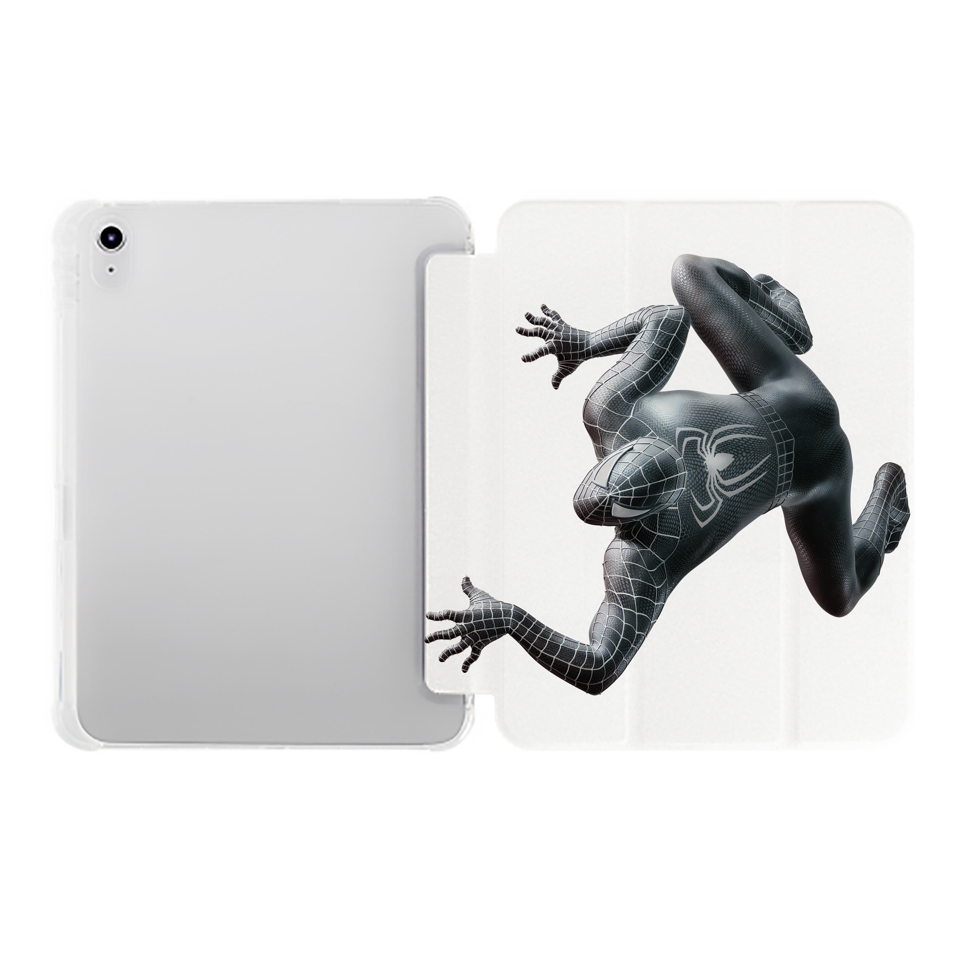 （画像用） Spider Man スパイダーマン IPad ケース ペン収納付き 三つ折りスタンド PUレザー×シリコン 対応機種9.5/10.5/10.9インチ